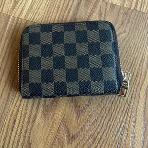 Checkered Zip Wallet Inspired